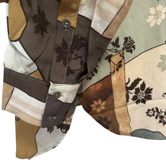 entro | Floral Patchwork High Low Button Up Blouse  🆕 NWT Oversized Sz Med/Lg - Picture 9 of 11